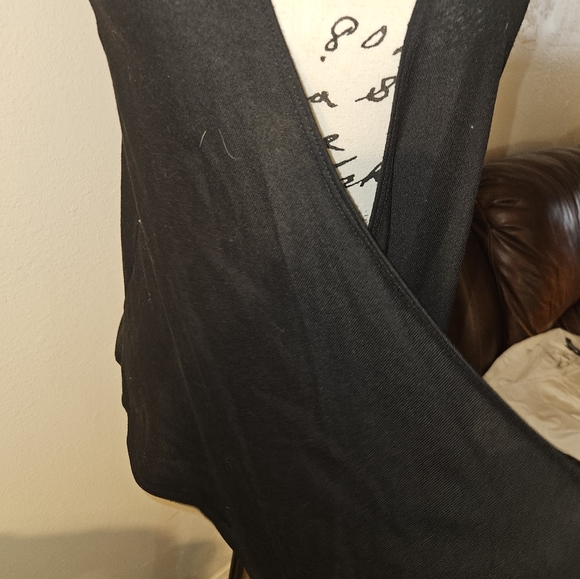 Christine Gerard Womans Black Open Front Sleeveless Vest - Picture 3 of 7